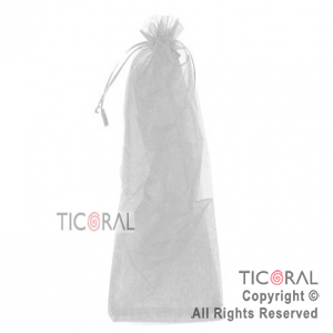 BOLSA HS1298-2 ORGANZA 31X14 CM PLATA x 1